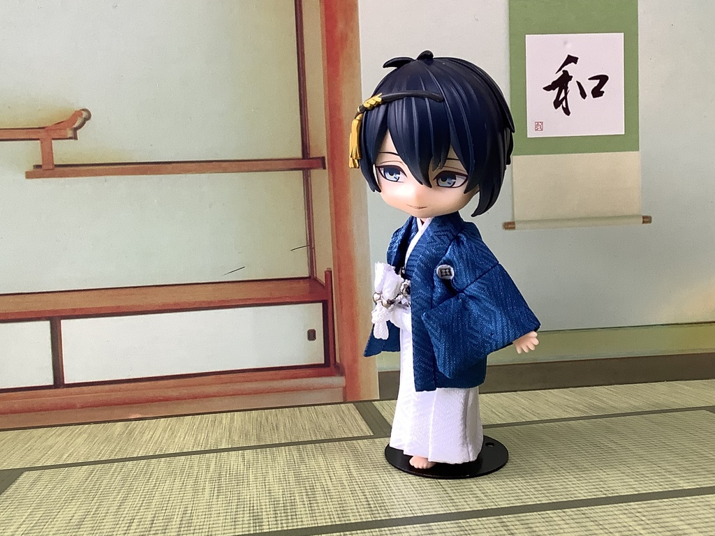 ねんどろいどどーるサイズ カラー紋付 青