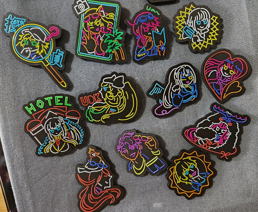 FGOネオン風アクリルバッチ(2023夏イベ)