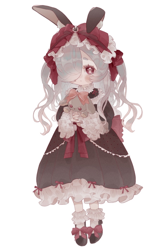 立ち絵素材_ロリータうさぎちゃん【表情差分計14種】