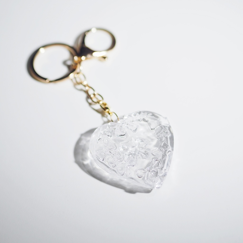 clear ribbon 【写真入れキーホルダー】