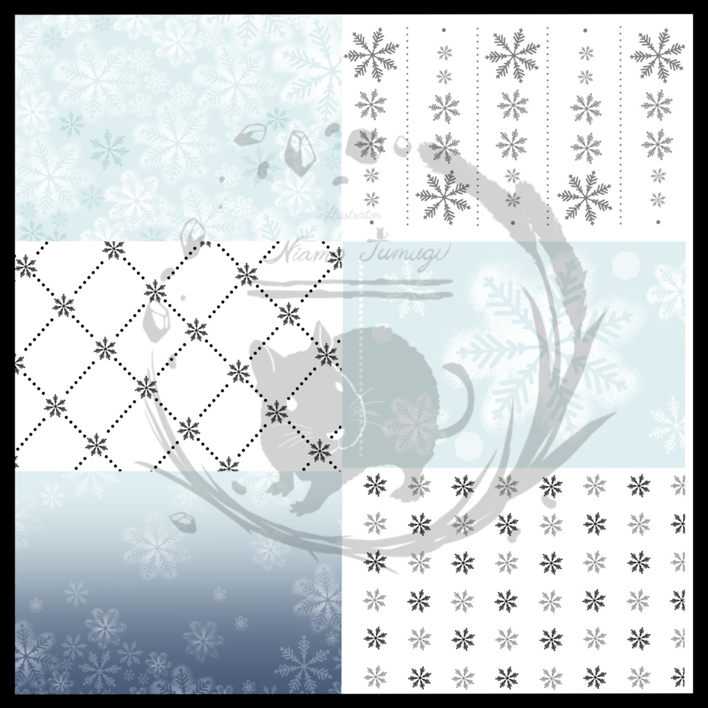 【商用可】雪の結晶素材イラストまとめ