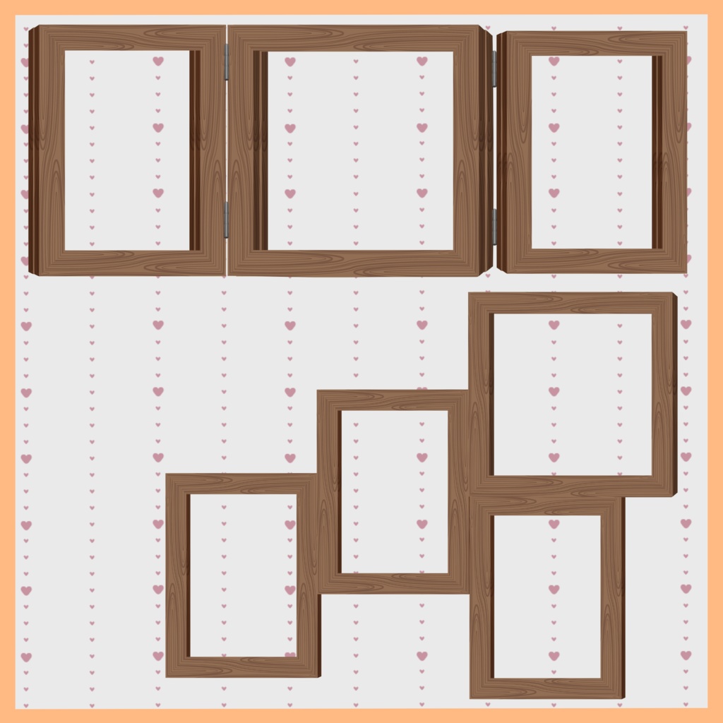 写真立て イラスト素材セット