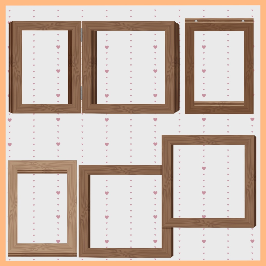 写真立て イラスト素材セット