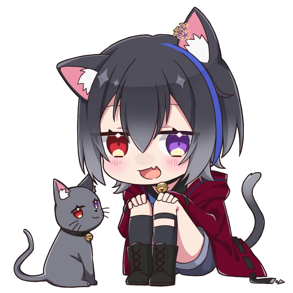 【受注生産】猫渕澪 アクリルキーホルダー 人の姿+猫の姿