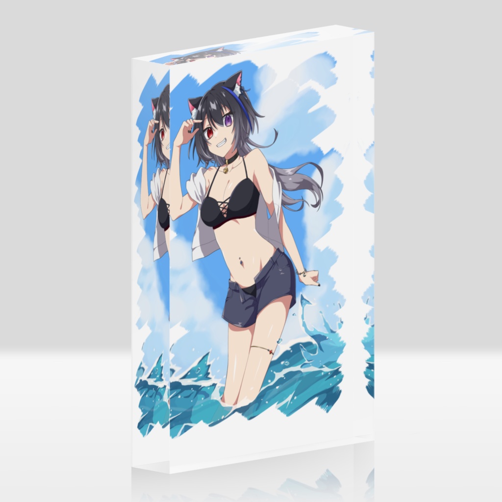 夏といえば海! アクリルブロック(ホワイト)