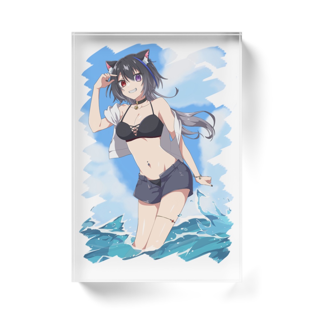 夏といえば海! アクリルブロック(ホワイト)