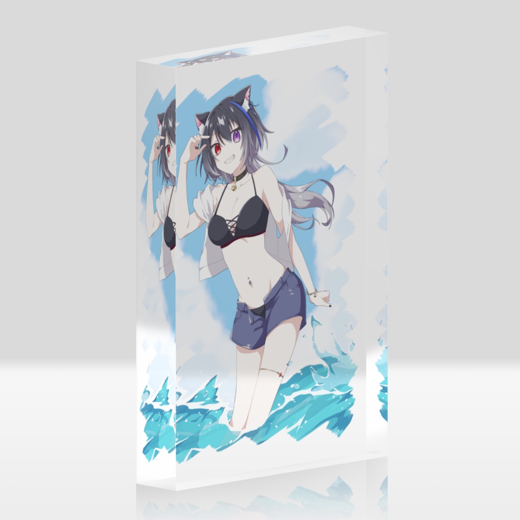 夏といえば海！ アクリルブロック(クリア)