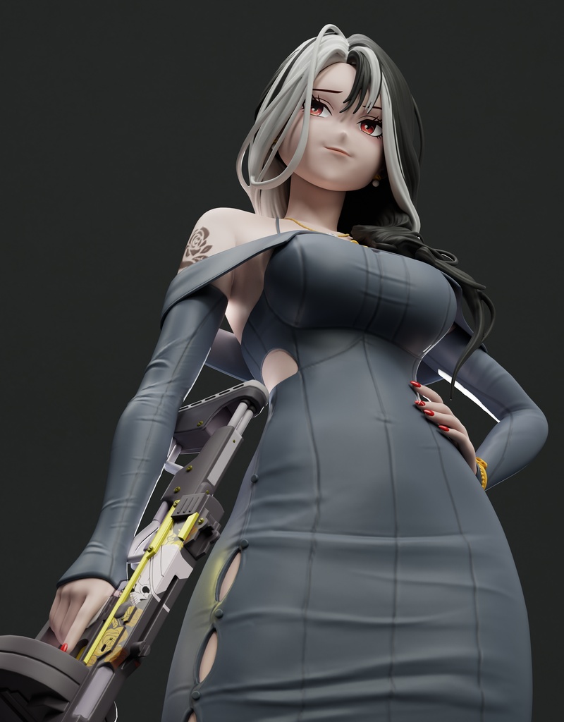 勝利の女神:NIKKE ロザンナ(ミス・デンジャラス Ver.)ガレージキット【自家発送版