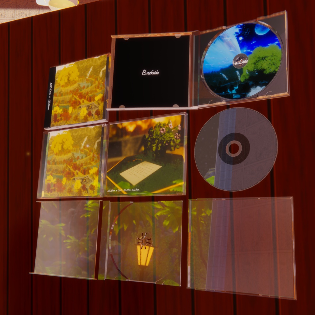 CDケース&CD 3Dモデル