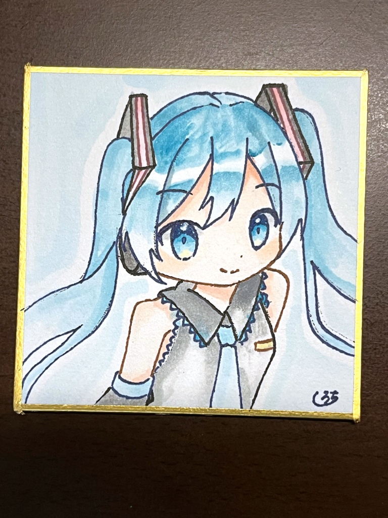 手描き豆色紙 ボーカロイドなど合成音声キャラ