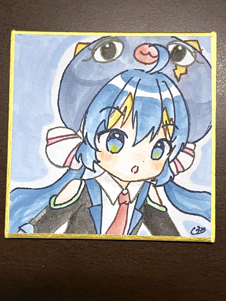 手描き豆色紙 ボーカロイドなど合成音声キャラ