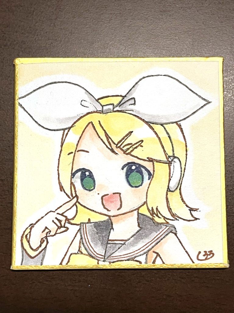 手描き豆色紙 ボーカロイドなど合成音声キャラ