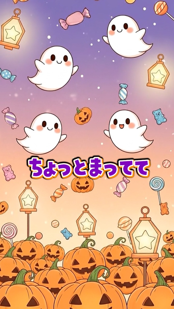 【縦配信用】ハロウィン用待機画面(TikTok,YouTube,17LIVE)