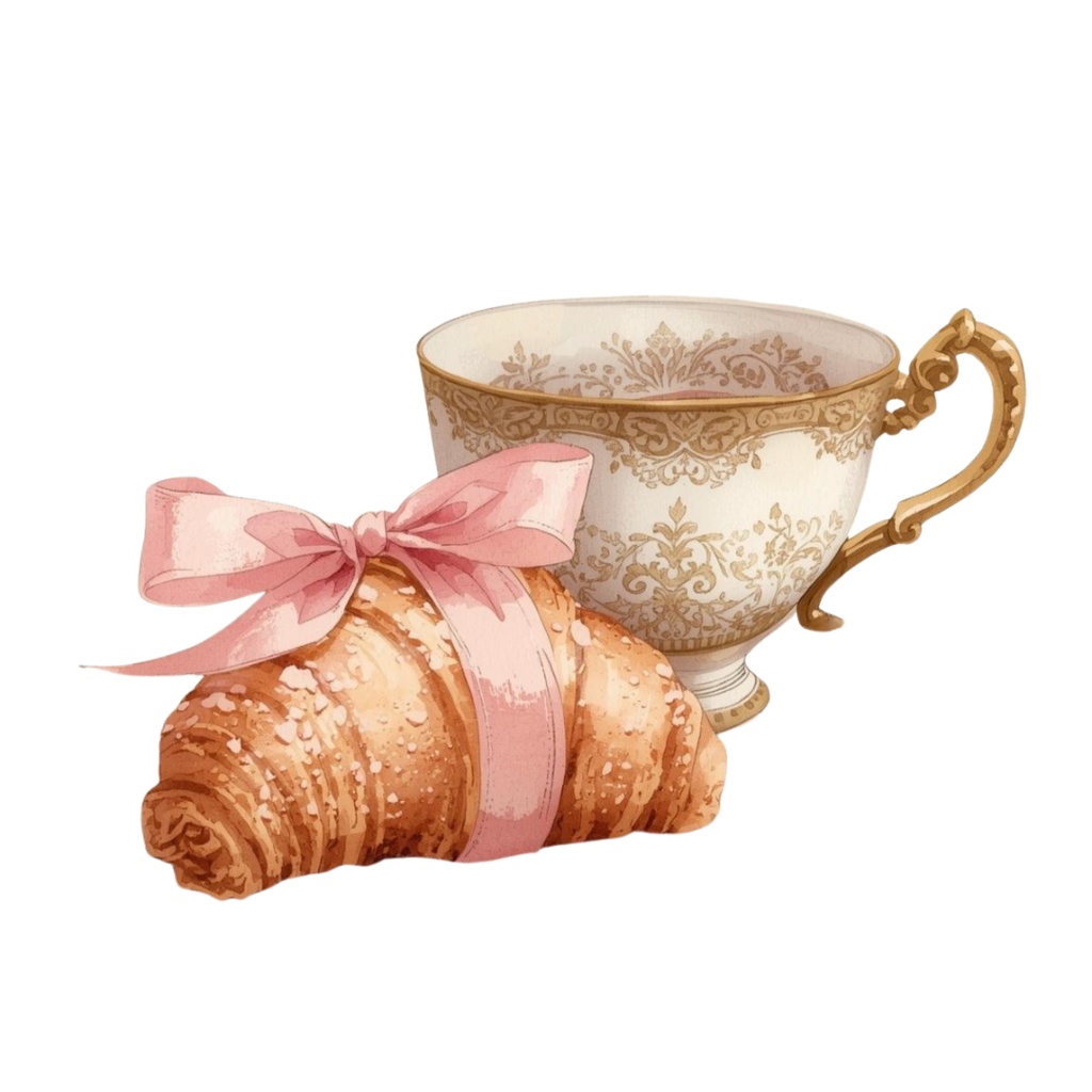 【水彩アンティーク】ピンクスイーツコレクション クリップアートセット Vol.1