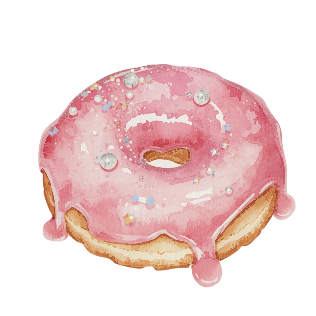 【水彩アンティーク】ピンクスイーツコレクション クリップアートセット Vol.1