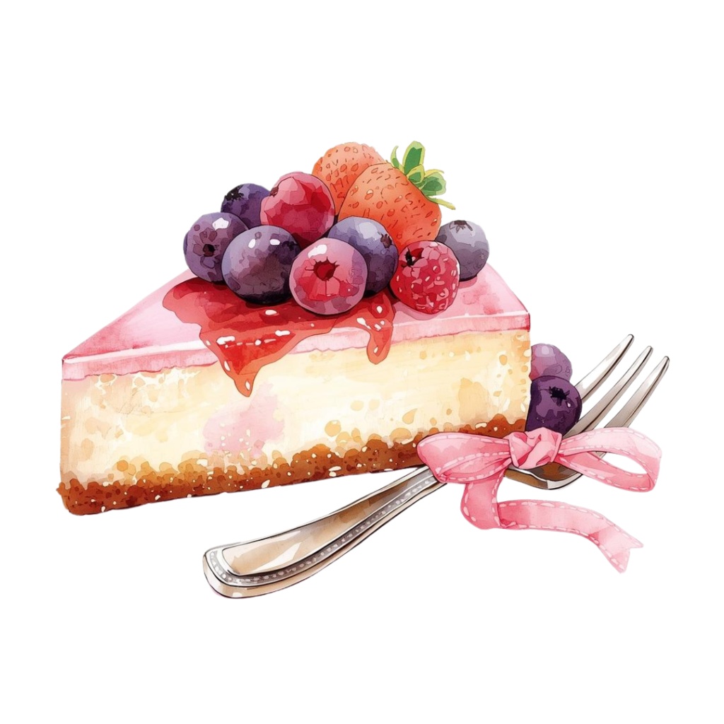 【水彩アンティーク】ピンクデリシャスフード クリップアートセット Vol.2