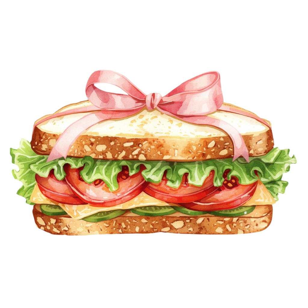 【水彩アンティーク】ピンクデリシャスフード クリップアートセット Vol.2