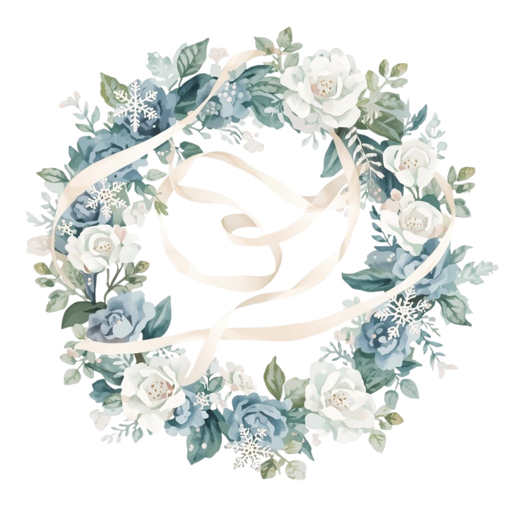 【水彩クリップアート】四季を彩るリースコレクション