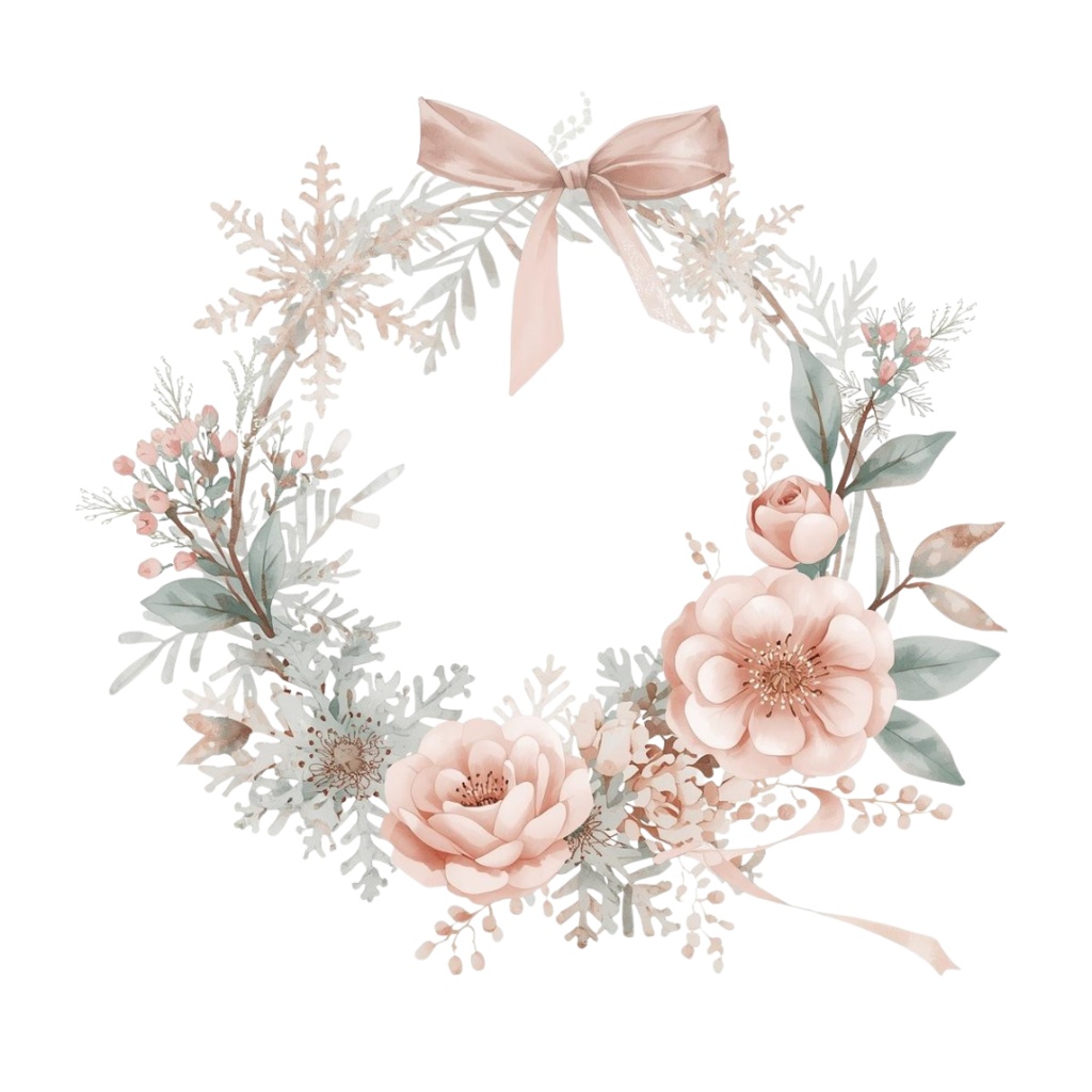 【水彩クリップアート】四季を彩るリースコレクション