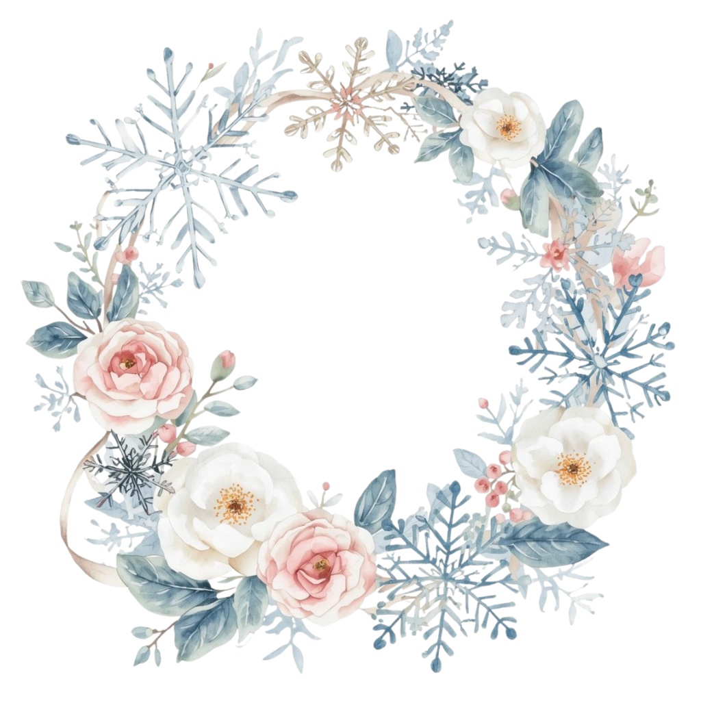 【水彩クリップアート】四季を彩るリースコレクション