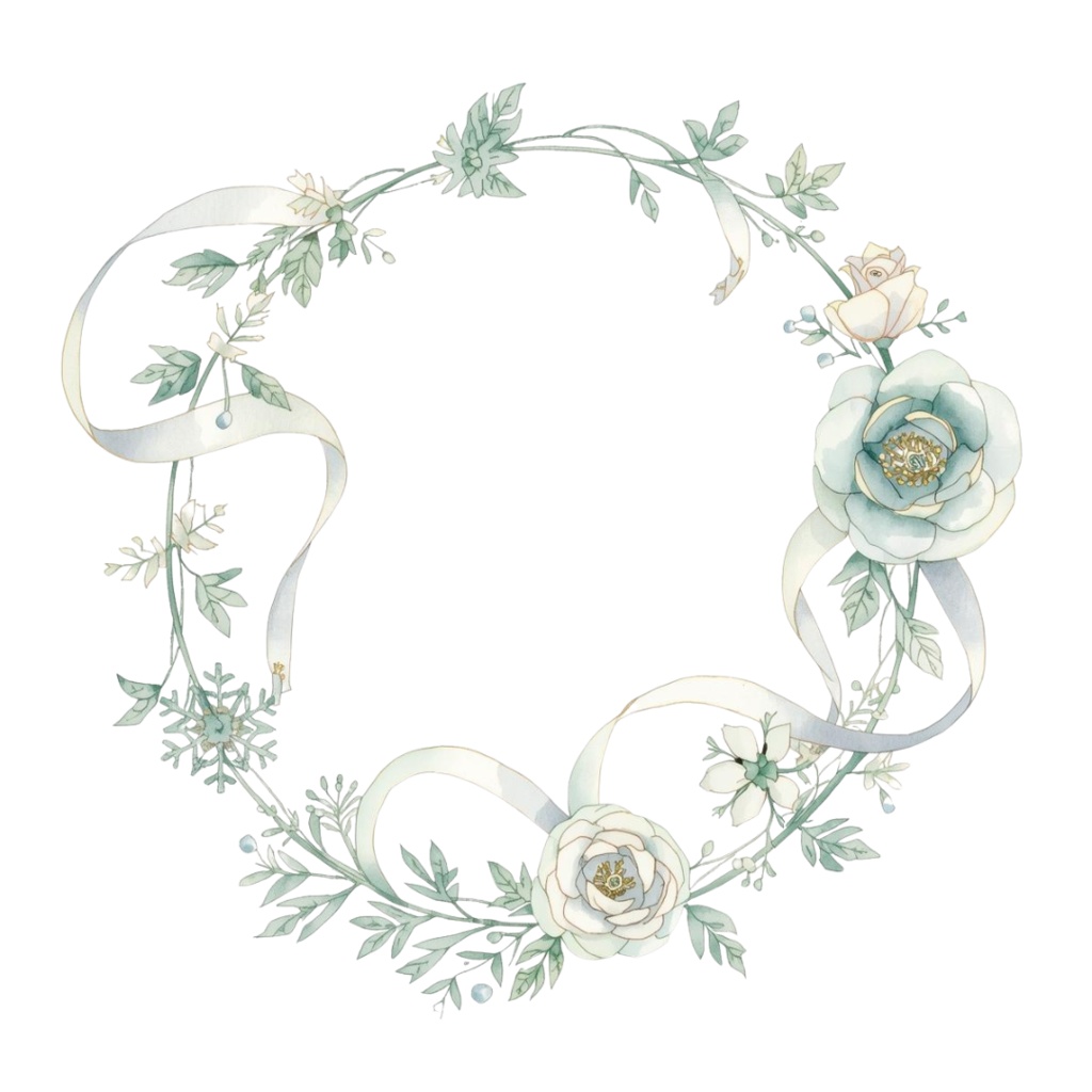 【水彩クリップアート】四季を彩るリースコレクション