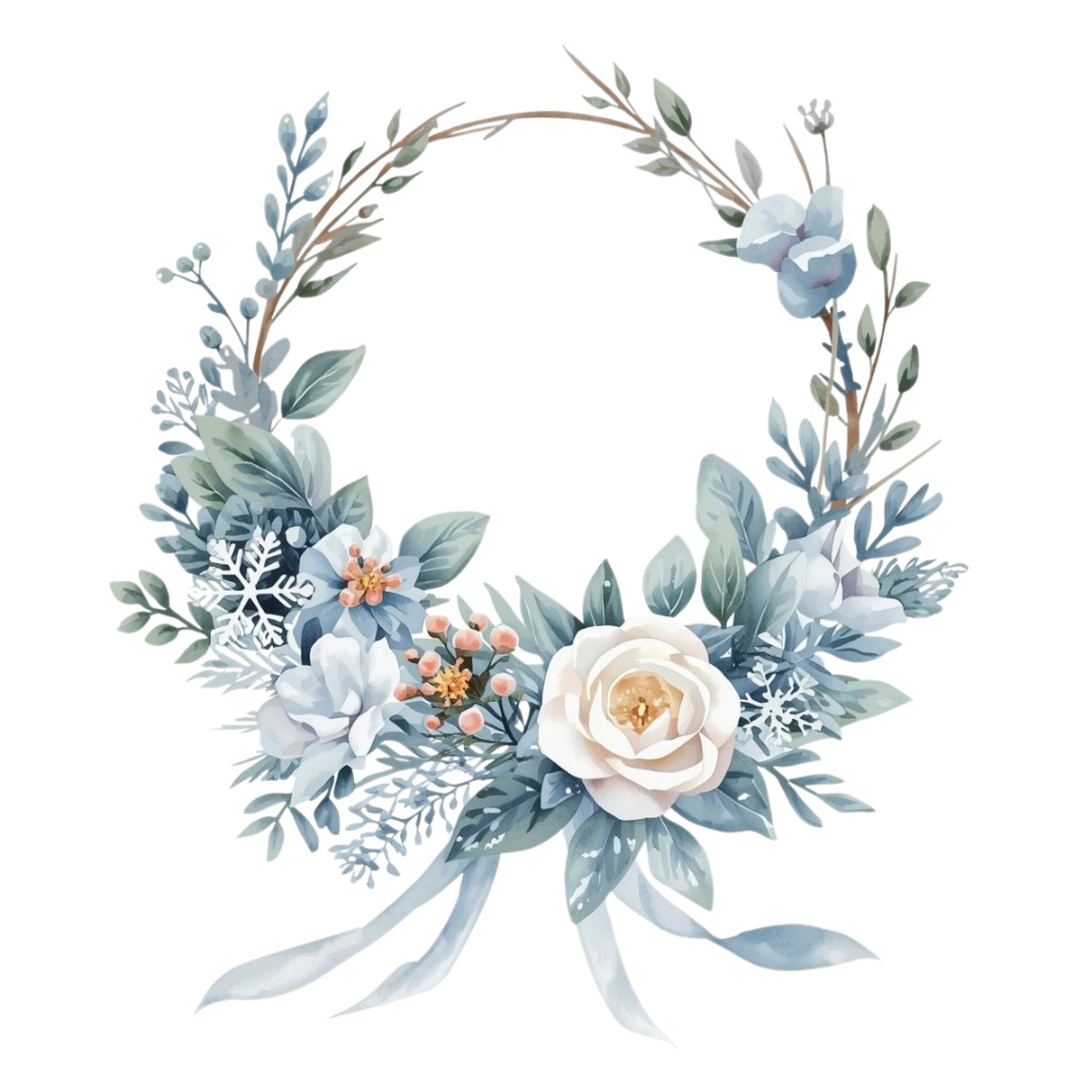 【水彩クリップアート】四季を彩るリースコレクション