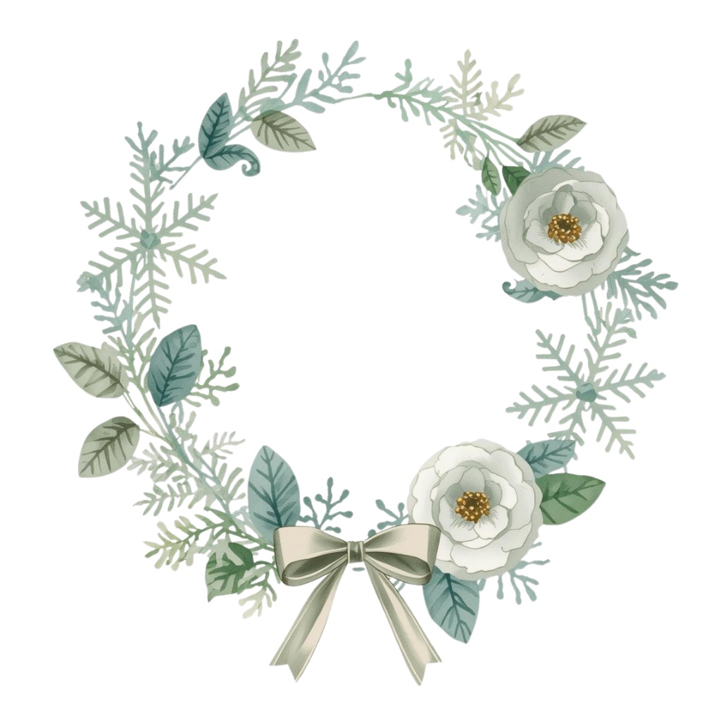 【水彩クリップアート】四季を彩るリースコレクション