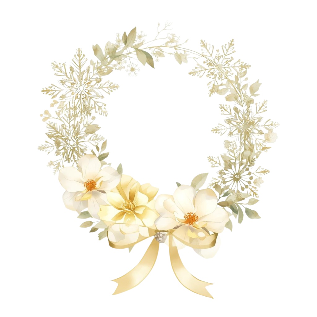 【水彩クリップアート】四季を彩るリースコレクション