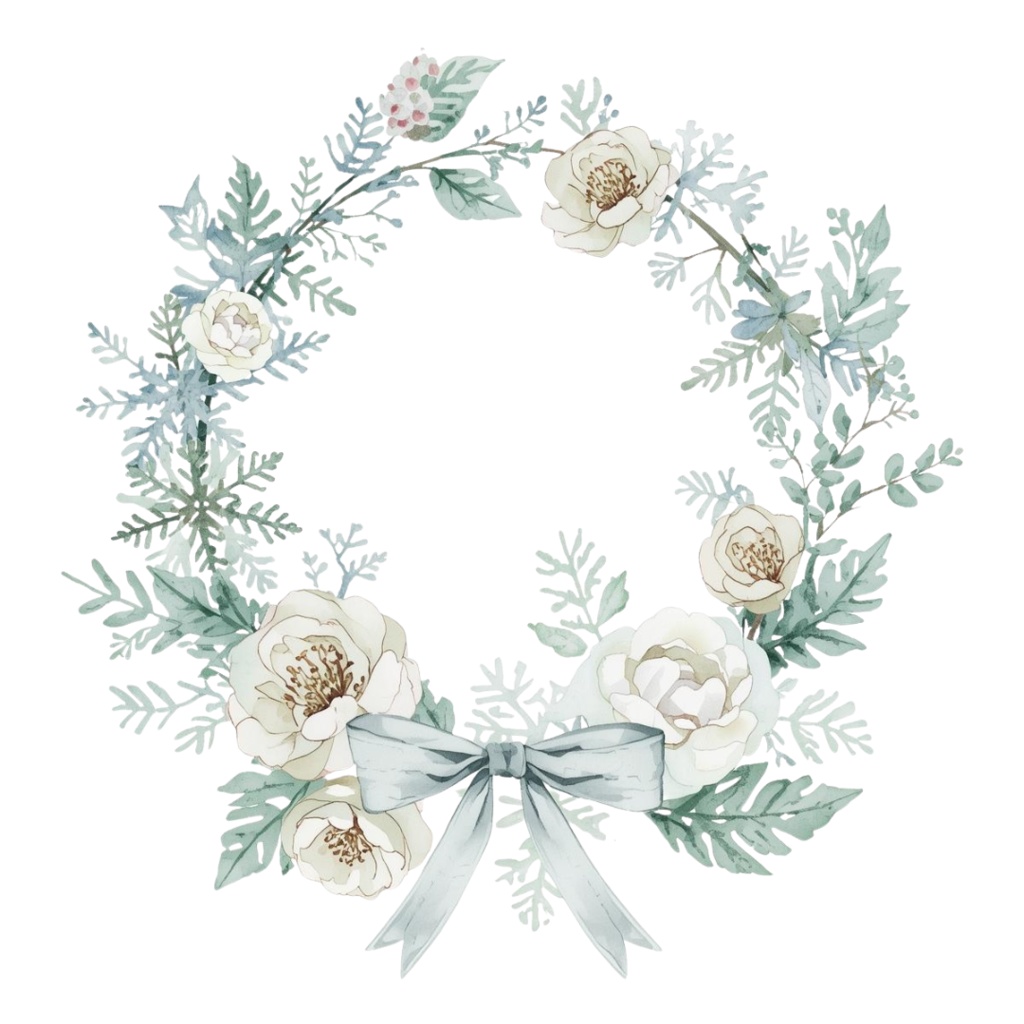 【水彩クリップアート】四季を彩るリースコレクション