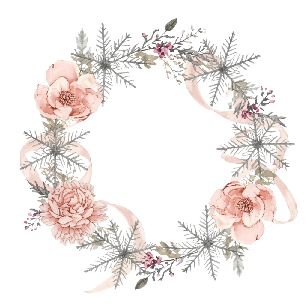 【水彩クリップアート】四季を彩るリースコレクション