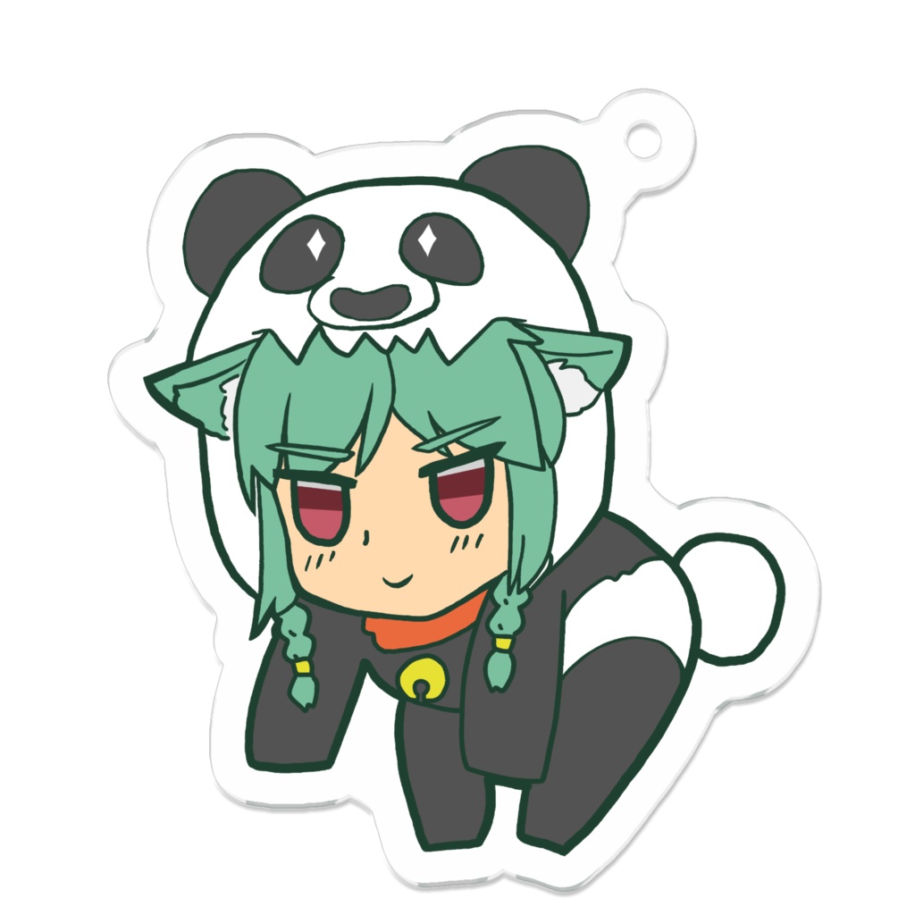颯音パンダキーホルダー