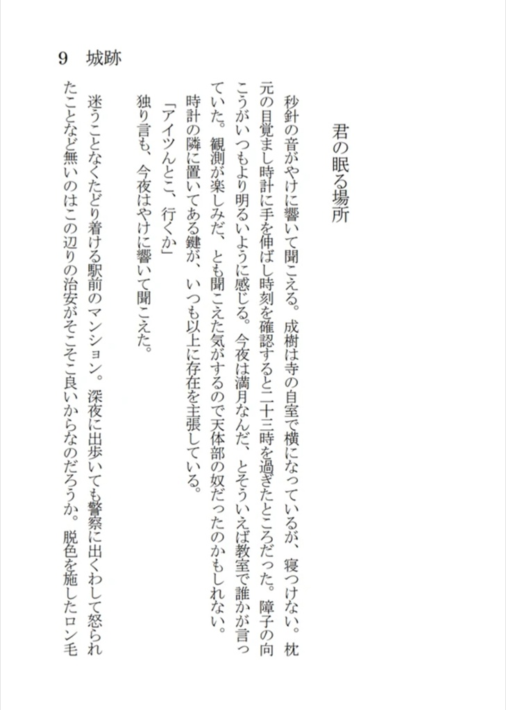 笛夢小説「城跡」