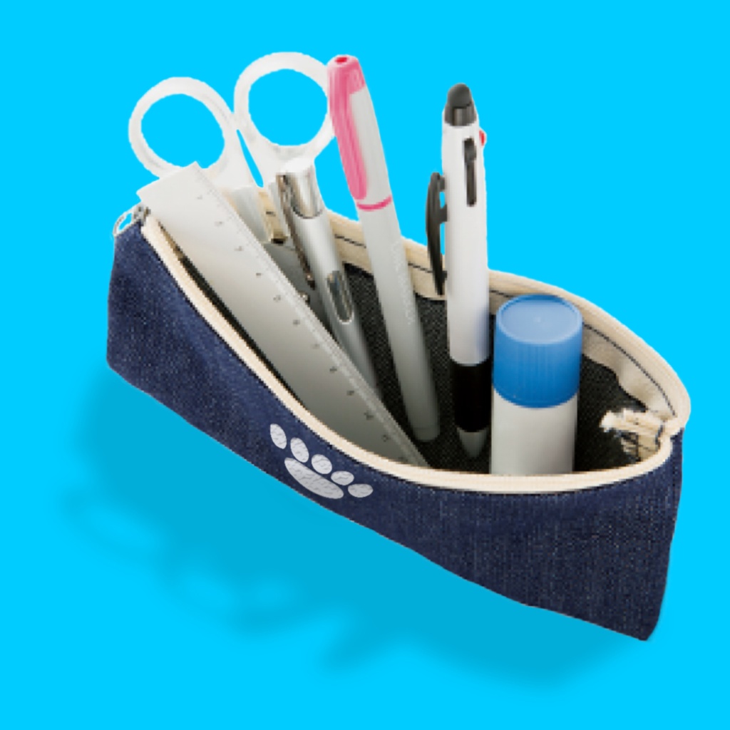 デニム刺繍ポーチ