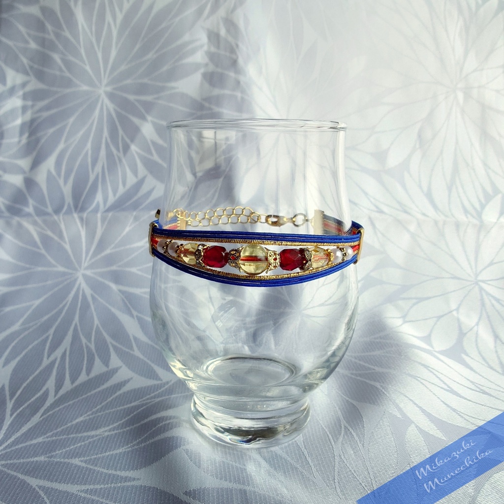 天然石*水引ブレスレット