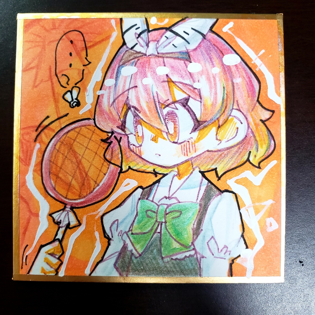 【きのこ擬人化】豆色紙原画【ソルサビラの森】