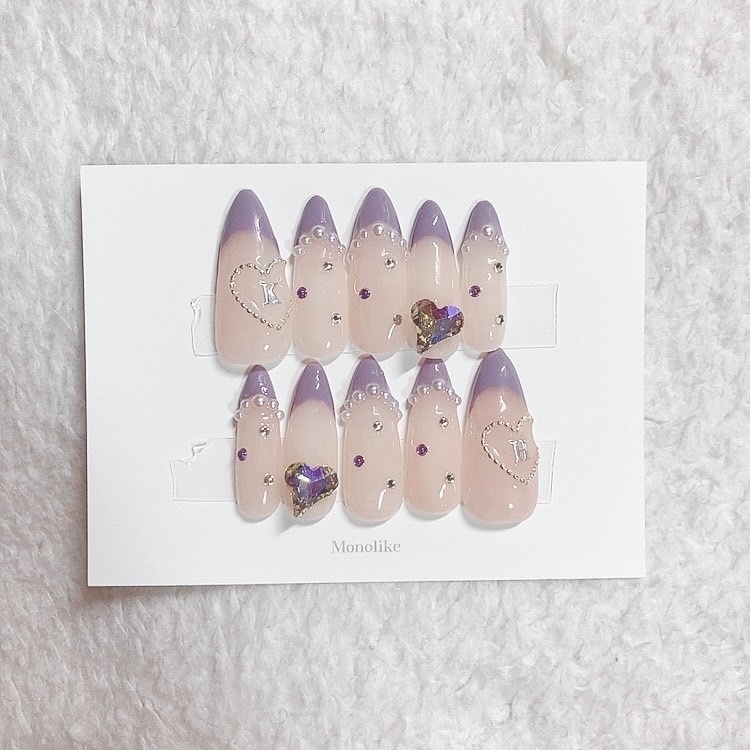 ネイルチップ / パープルフレンチ