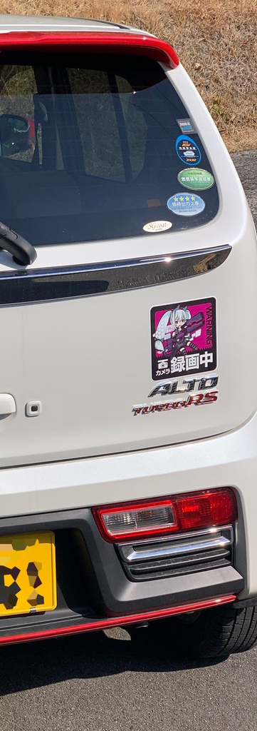 【霧島レイ】カメラ録画中オリジナルステッカー(クロレイたん仕様)