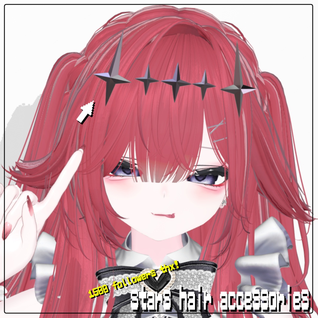 1500 followers thx! ♡ stars hair accessories
