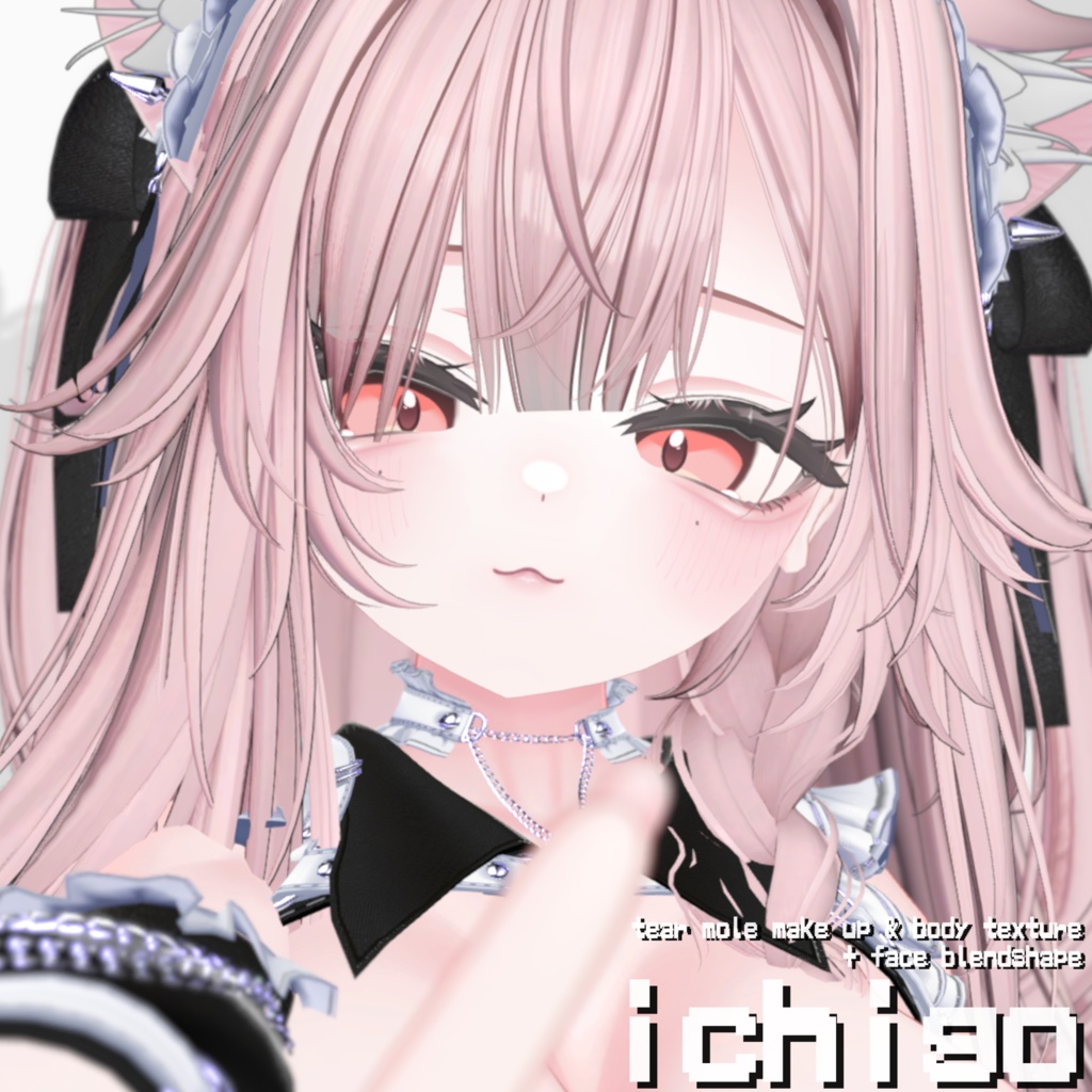 ［イチゴ］ ichigo tear mole make up & body texture + face blendshape ♡ イチゴ メイクテクスチャ ボディテクスチャ フェイスブレンドシェイプ ほくろ