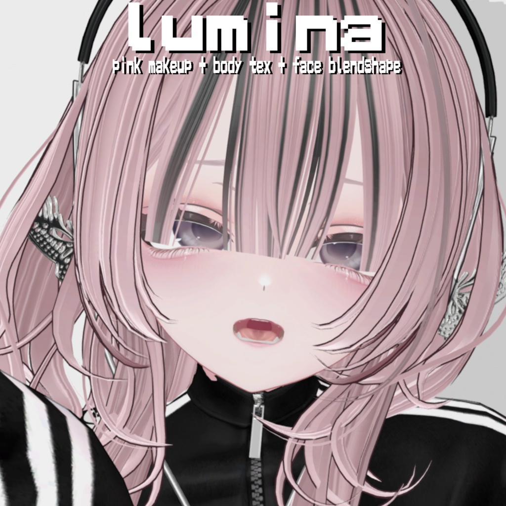 ［ルミナ］ lumina pink makeup + body tex + face blendshape ♡ ピンク メイクテクスチャ ボディテクスチャ フェイスブレンドシェイプ