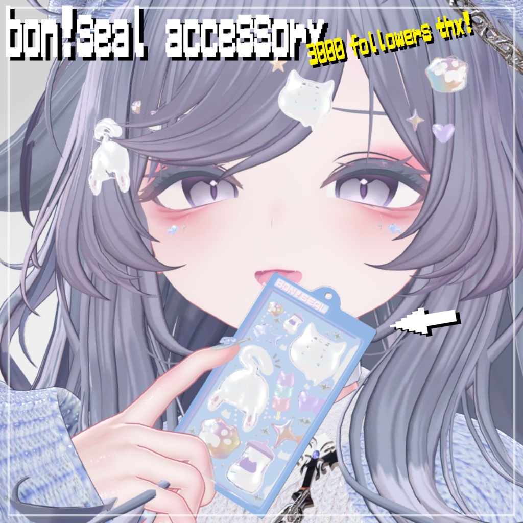 ［期間限定無料］3000 followers thx! ♡ bon!seal accessory［free］