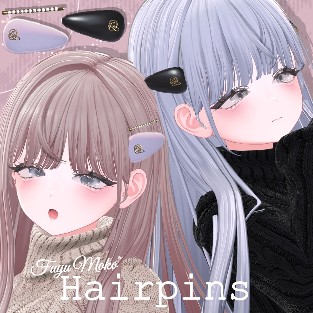 fuyu moko Hairpins ♡ 冬もこヘアピン