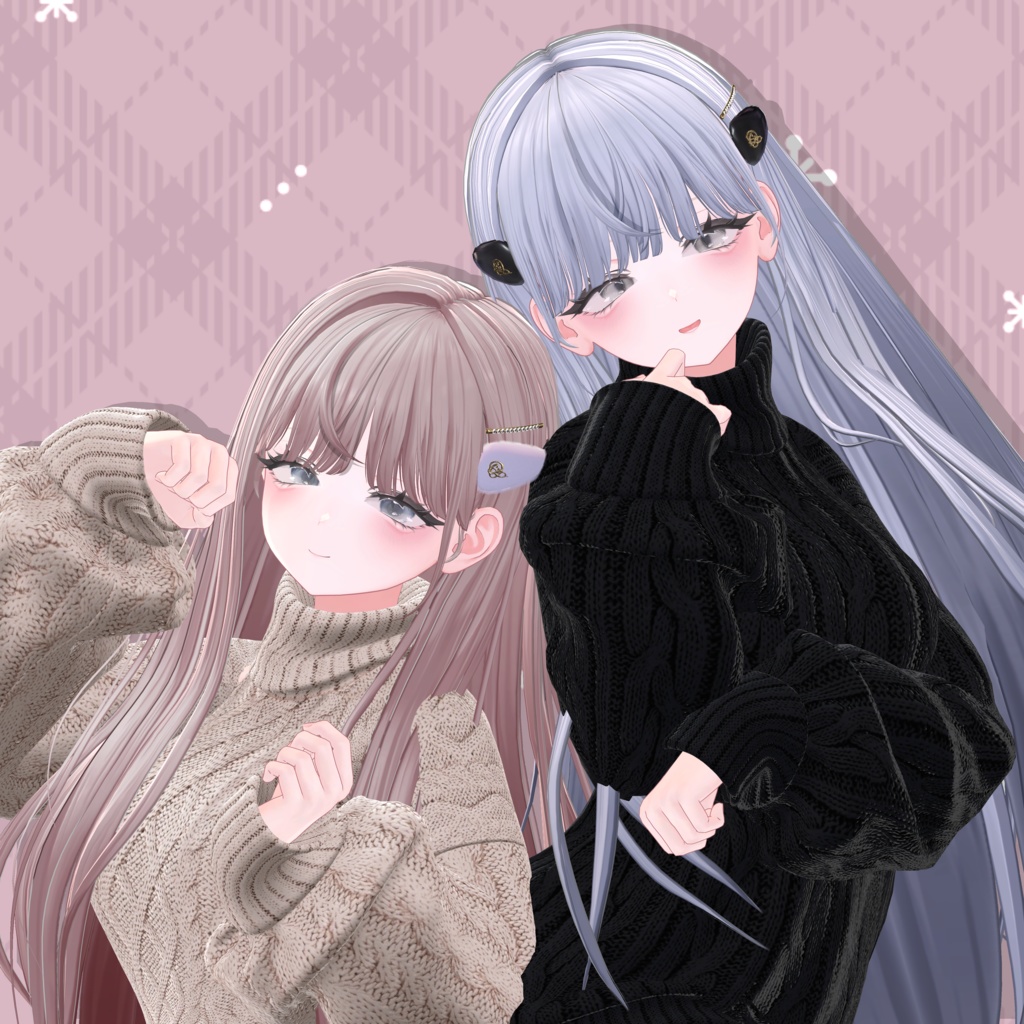 fuyu moko Hairpins ♡ 冬もこヘアピン