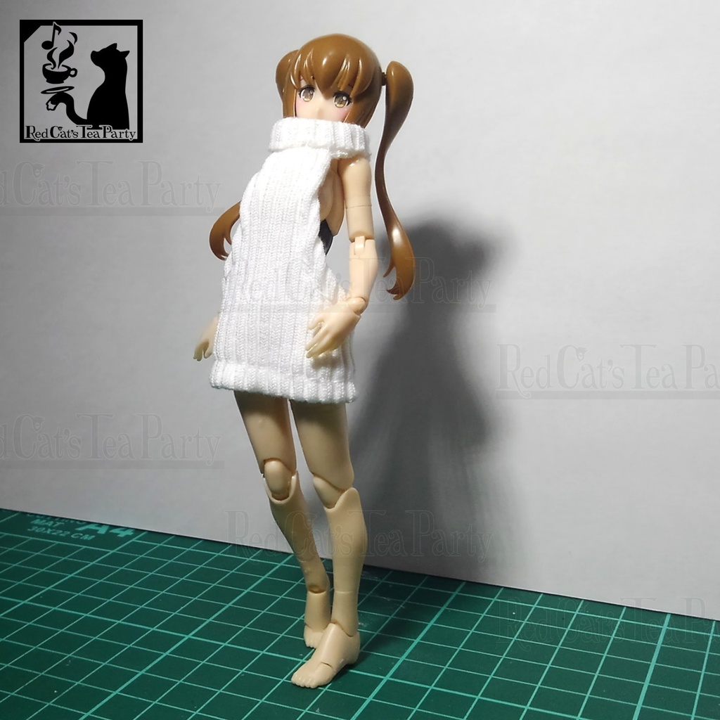 ニットワンピース:ホワイト + ショーツセット