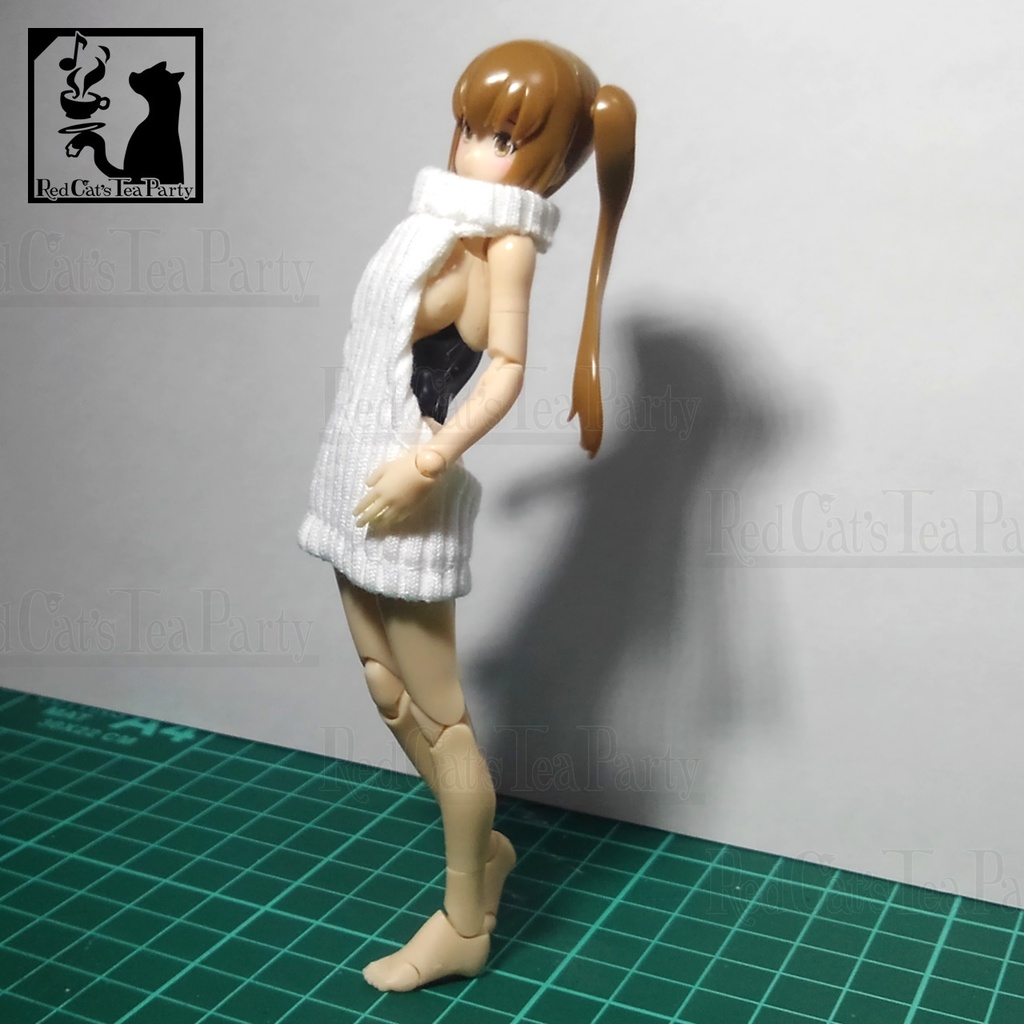 ニットワンピース:ホワイト + ショーツセット