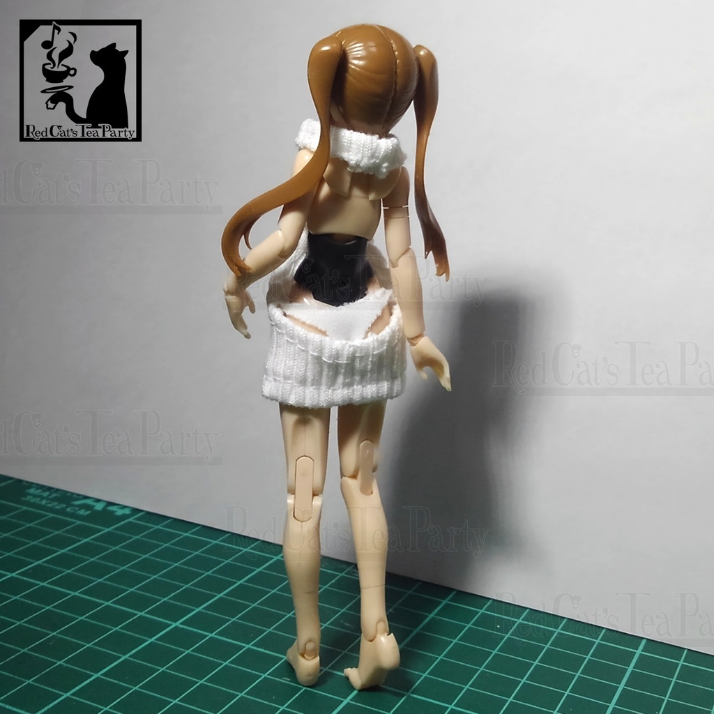 ニットワンピース:ホワイト + ショーツセット