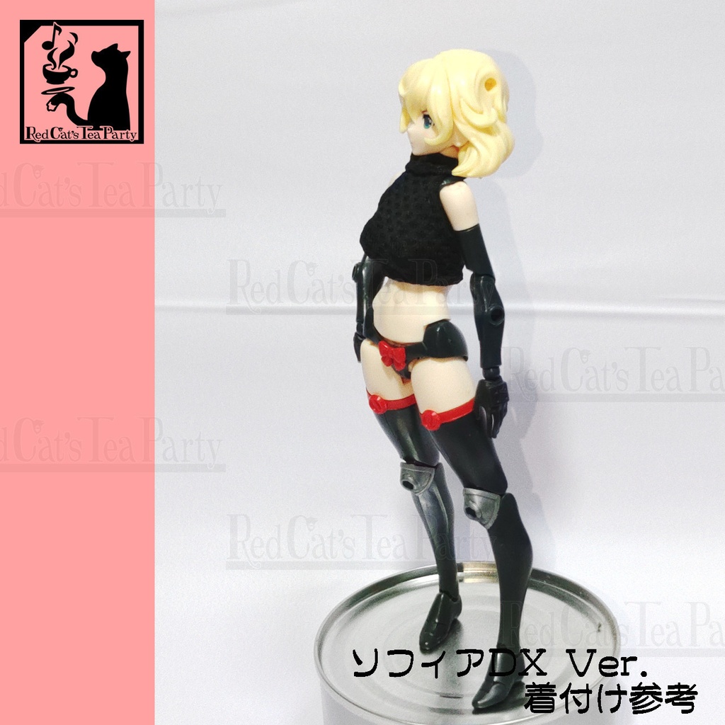 オフショルダータートルネックトップス・黒