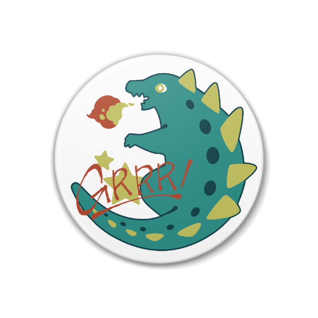 怪獣［ミドリ］缶バッジ