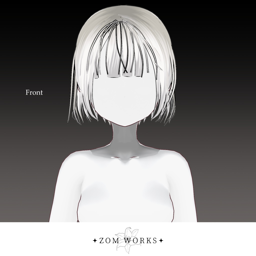 【VRoid】ボブヘアプリセット Bob cut