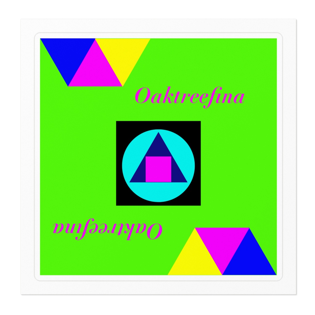 三角形の多いステッカー